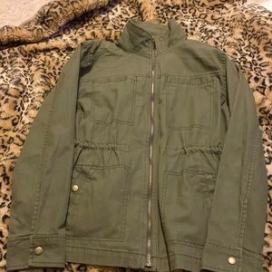 Army green twill jacket